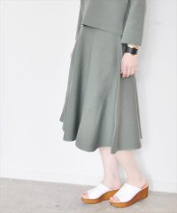 ＜d fashion＞【セットアップ対応商品】アシンメトリーフレアニットスカート画像
