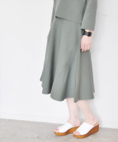 ＜d fashion＞【セットアップ対応商品】アシンメトリーフレアニットスカート