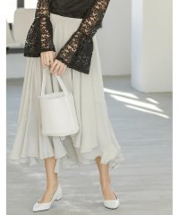 ＜d fashion＞イレギュラーへムラインフレアロングスカート画像