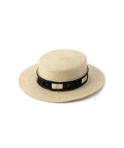 ＜d fashion＞ミラー刺しゅうリボンカンカン帽