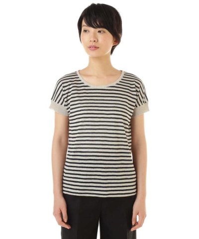 ＜d fashion＞LINEN STRIPE JERSEY