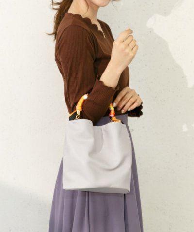 ＜d fashion＞AMU スカーフ付バケツバッグ