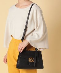 ＜d fashion＞【GUCCI】GGマーモント / スモール レザー トップハンドルバッグ 【NERO】画像