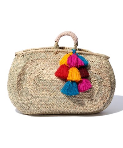 ＜d fashion＞【Ray BEAMS】◇French Baskets / フリンジ カゴ バッグ