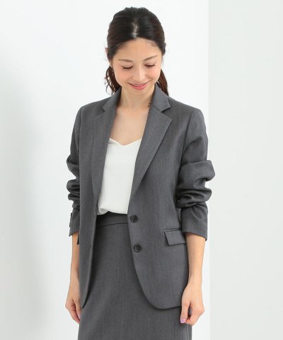 ＜d fashion＞Demi?Luxe BEAMS / サテンウール テーラードジャケット