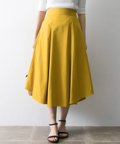 ＜d fashion＞カラータックフレアスカート