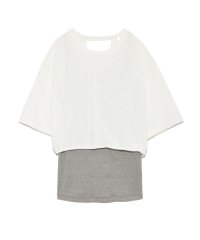 ＜d fashion＞【emmi yoga】Tシャツ&カップインキャミセット画像