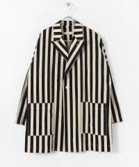 ＜d fashion＞unfil striped cotton dobby Jacket画像
