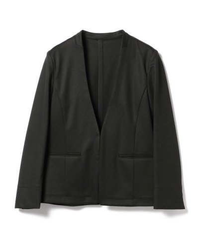 【洗える】Demi?Luxe BEAMS / ポンチ ノーカラー Vネックジャケット