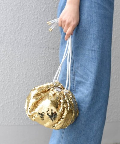 ＜d fashion＞casselini:スパンコールドロストバッグ