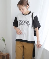 ＜d fashion＞2トーンドッキングTシャツ画像