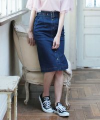 ＜d fashion＞デニムロングタイトスカート画像