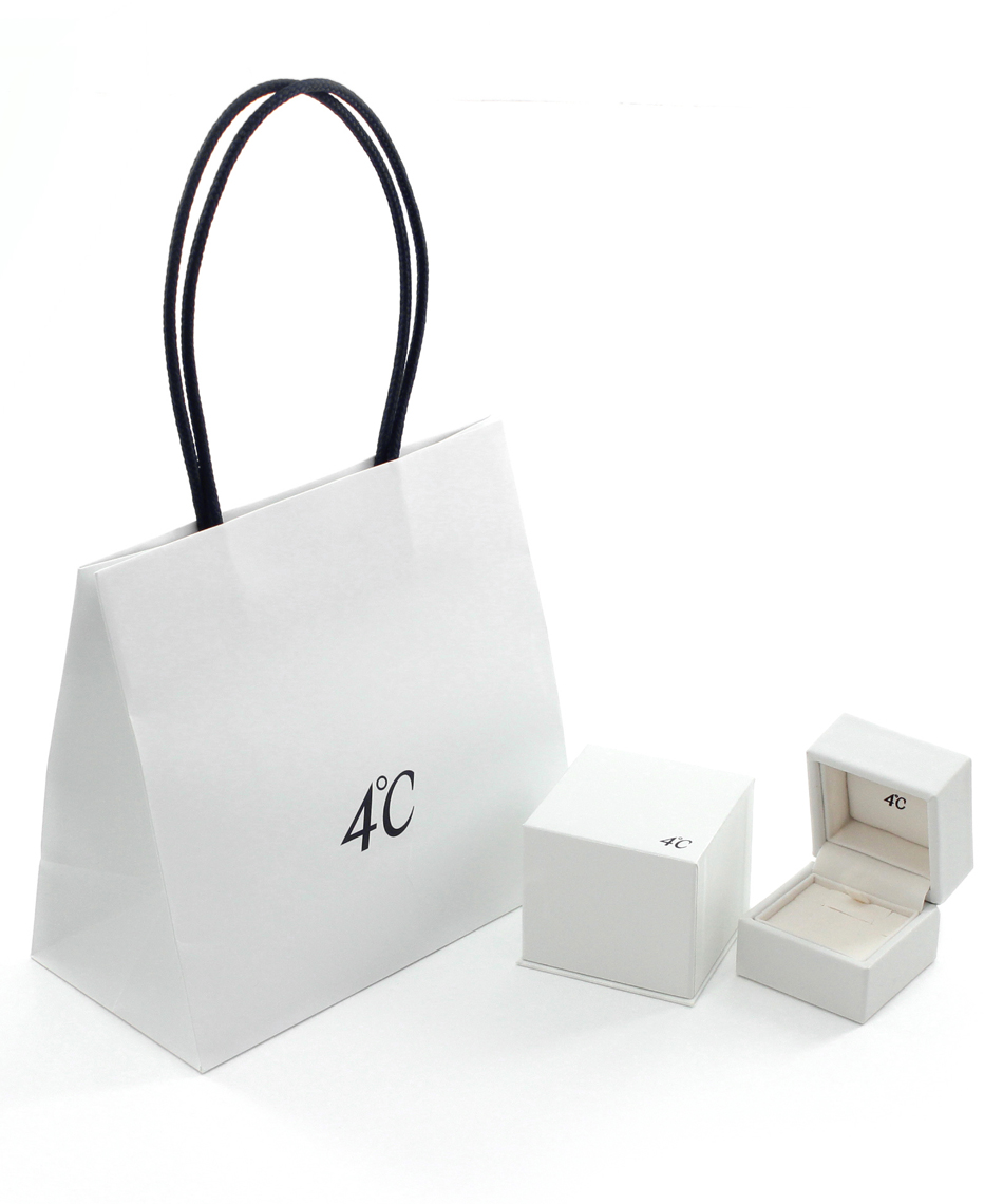 ヨンドシー 4℃ ダブルループ K10WGダイヤモンドネックレス ヨンドシー 4℃ ダブルループ K10WGダイヤモンドネックレス
