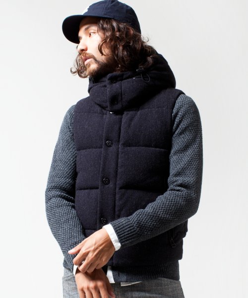 Nano Universe 西川ダウンウールベスト ナノ ユニバース Nano Universe D Fashion