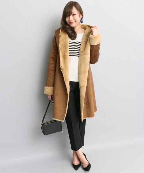 セール Rosso フェイクムートンロングコート 002010262 アーバンリサーチ アウトレット Urban Research Outlet D Fashion