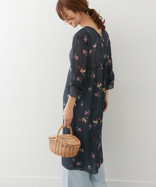 ☆サナタナ☆ロングガウンコートとアーバンリサーチ花柄ワンピース フラワープリントワンピース[AA14-26B002]｜URBAN RESEARCH公式