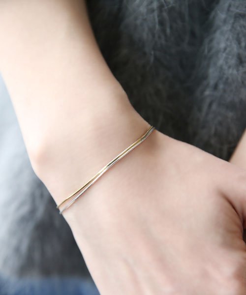 スネークチェーンブレスレット シルバー925 Nelitne コレカラ Colleca La D Fashion スネークチェーンブレスレット シルバー925 Nelitne コレカラ Colleca La D Fashion
