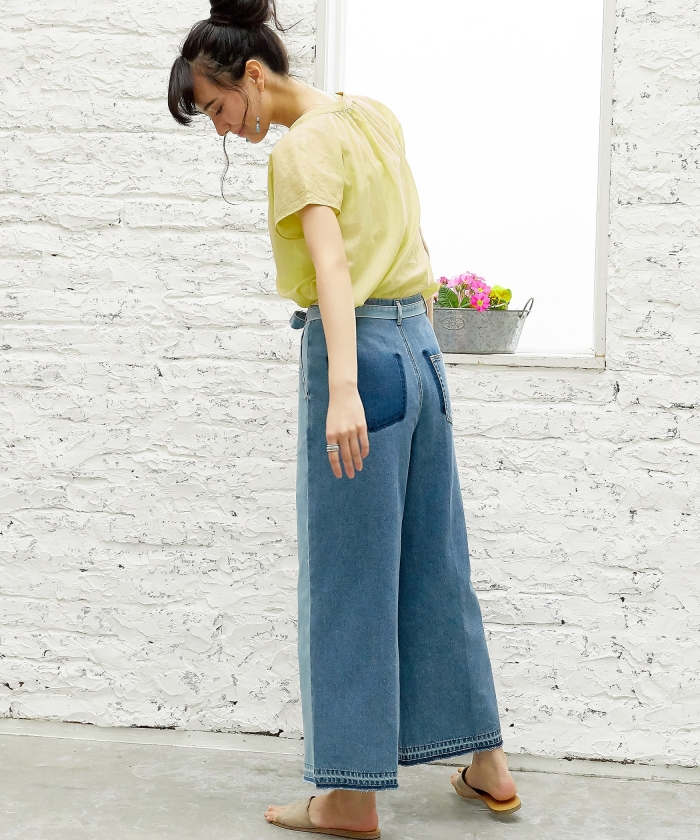 グリーンレーベルリラクシング デニムパンツ 36サイズ Sサイズ ライトブルー size SHORT/TALLあり］ストレート ワイド デニム
