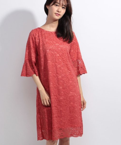 セール オンライン限定 結婚式 ワンピース ボリュームスリーブ フレアスリットレースワンピース ブージュルード Bou Jeloud D Fashion