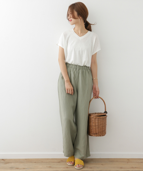 セール 40%OFF】リネンレーヨンイージーパンツ(500405255