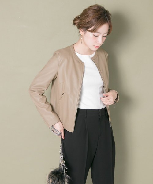 セール ノーカラーレザーブルゾン アーバンリサーチ Urban Research D Fashion
