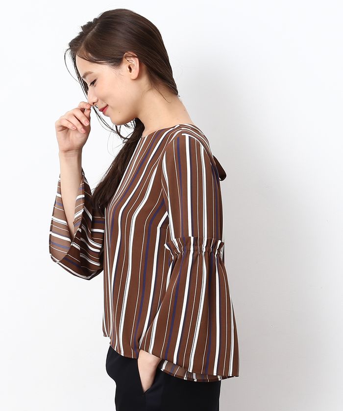 セール 60%OFF】【2WAY】ストライプブラウス(500449777) | ロペ