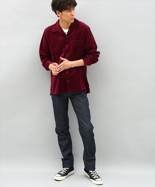 WEB限定】ベロアオープンカラーシャツ(500489712) | アダム エ WEB限定】ベロアオープンカラーシャツ(500489712) | アダム エ
