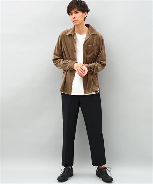 WEB限定】ベロアオープンカラーシャツ(500489712) | アダム エ WEB限定】ベロアオープンカラーシャツ(500489712) | アダム エ