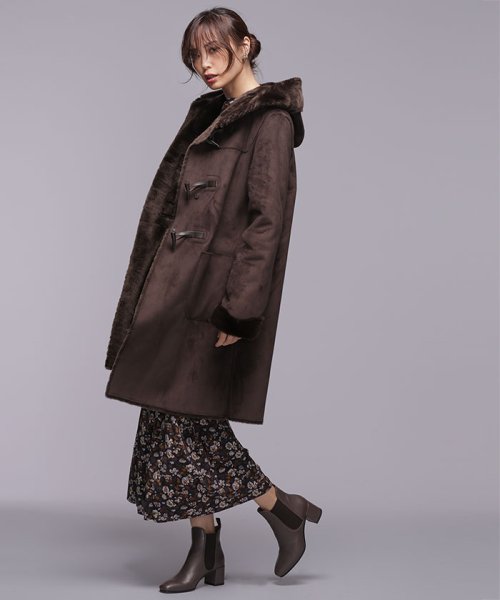 セール With 1月号掲載 フェイクムートンダッフルコート ナノ ユニバース Nano Universe D Fashion
