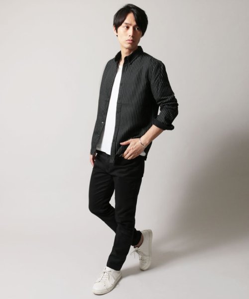 メンズ シャツ メンズファッション 秋 冬 春 ストライプ 長袖 シャツ ピンストライプ Spu スプ ザ カジュアル The Casual D Fashion