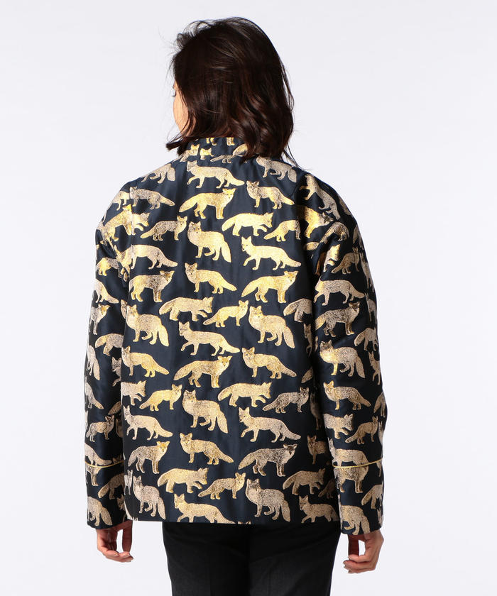 きつね　URU REVERSIBLE MA-1 ライトジャケット ベイビー フォックス パッチ ジップ ブルゾン | Maison Kitsuné