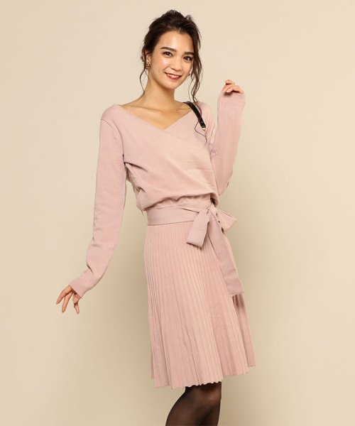 カシュクールタックプリーツワンピース ロイヤルパーティー Royal Party D Fashion