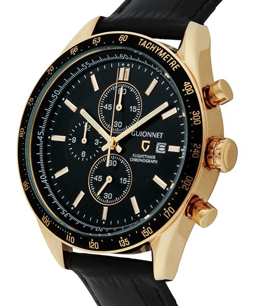 GUIONNET ギオネ FLIGHTIMER フライトタイマー CHRONOGRAPH クロノグラフ 腕時計 FC42YSVBR メンズ