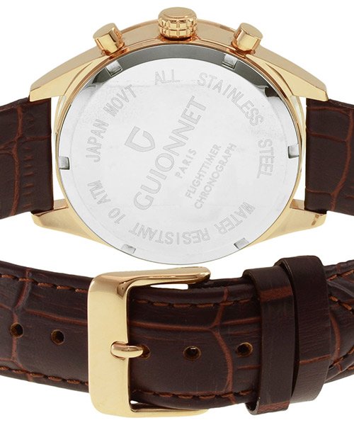 GUIONNET ギオネ FLIGHTIMER フライトタイマー CHRONOGRAPH クロノグラフ 腕時計 FC42YSVBR メンズ