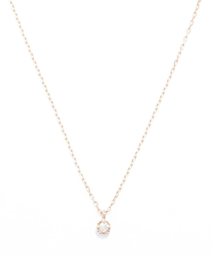 ダイヤモンド一粒ネックレス0.02ct(YG)(500641276) | テイク