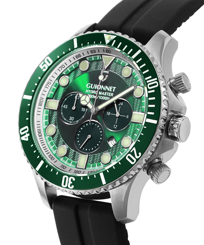 GUIONNET ギオネ HYDROMASTER ハイドロマスター CHRONOGRAPH クロノグラフ 300M防水 HM44 腕時計 メンズ -  腕時計