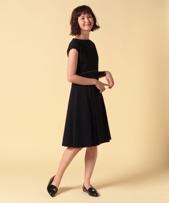 ■美品 OLD ENGLAND コットンダブルフェイスワンピース オールド イングランド OLD ENGLAND コットンダブルフェイス