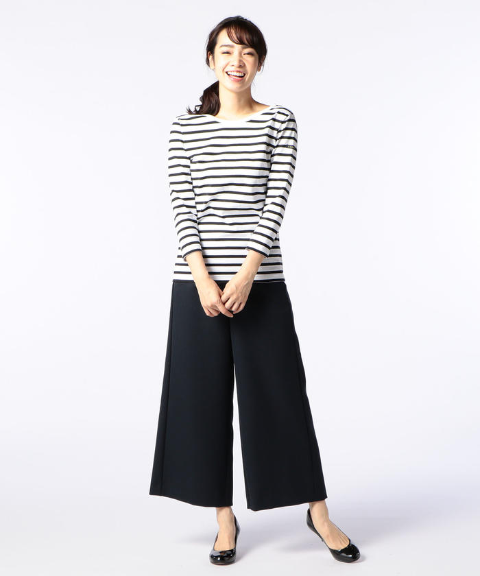 セール 30%OFF】【Le minor/ルミノア】別注2WAY Vネックボーダー