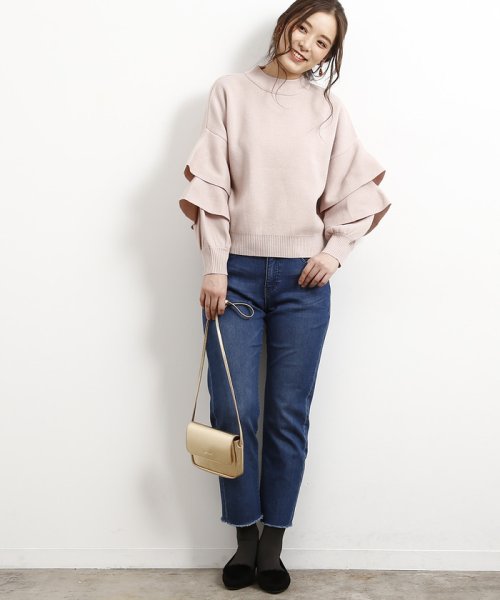 セール Web限定 袖フリルニットプルオーバー ロペピクニック Rope Picnic D Fashion