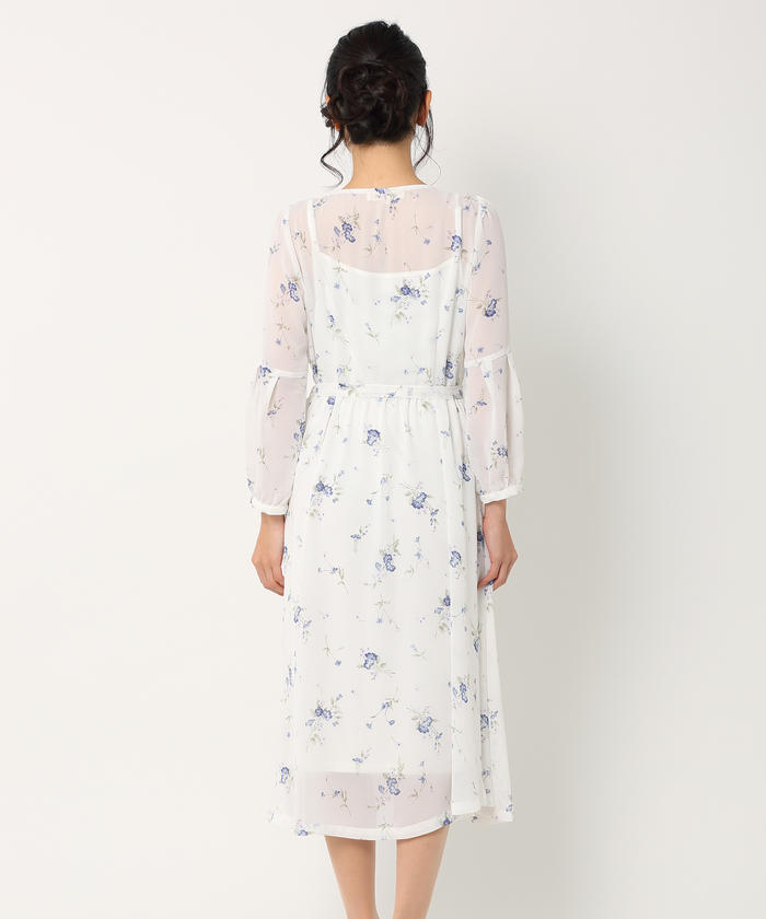 (税込)ワンピースセール 50%OFF】【美人百花/Cancam/Ray4月号掲載】花柄ロング