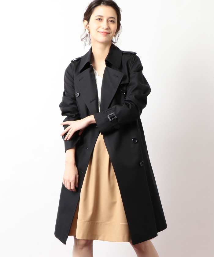 ◇D BASIC 撥水 ロング トレンチコート(500698486) | グリーン ◇D BASIC 撥水 ロング トレンチコート(500698486) | グリーン