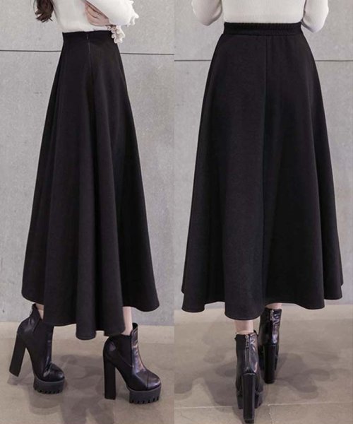 クーポン セール Off Aラインスカート 秋冬 フレアスカート ミモレ丈スカート ロング スカート 即納 ミニミニストア Miniministore D Fashion