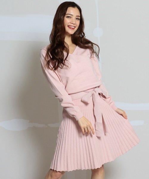 セール カシュクールタックプリーツワンピース ロイヤルパーティー Royal Party D Fashion