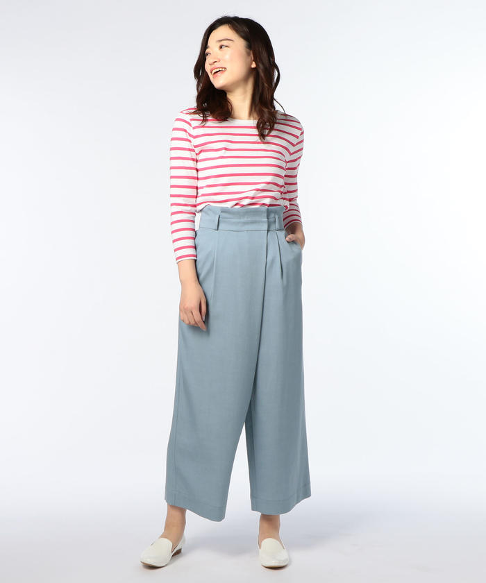 Le minor (ルミノア) ダブルVネック ボーダーカットソー　ENC BORDE　 caca01cu19le05.jpg