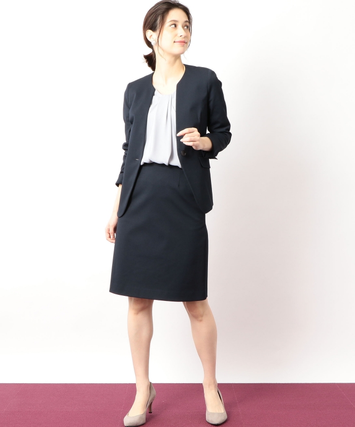【コーディネート販売】ジェケットと黒スカート グリーンレーベルリラクシング green label relaxing｜グリーンレーベル リラクシングの