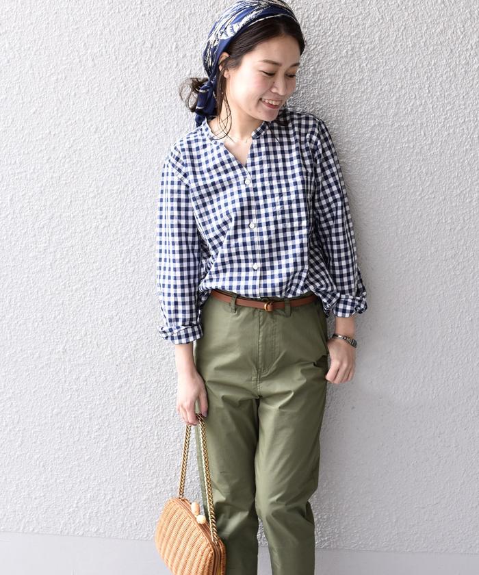 トップス lll SHIPS Days STANDARD:ギンガムチェックスキッパーシャツ 18SS