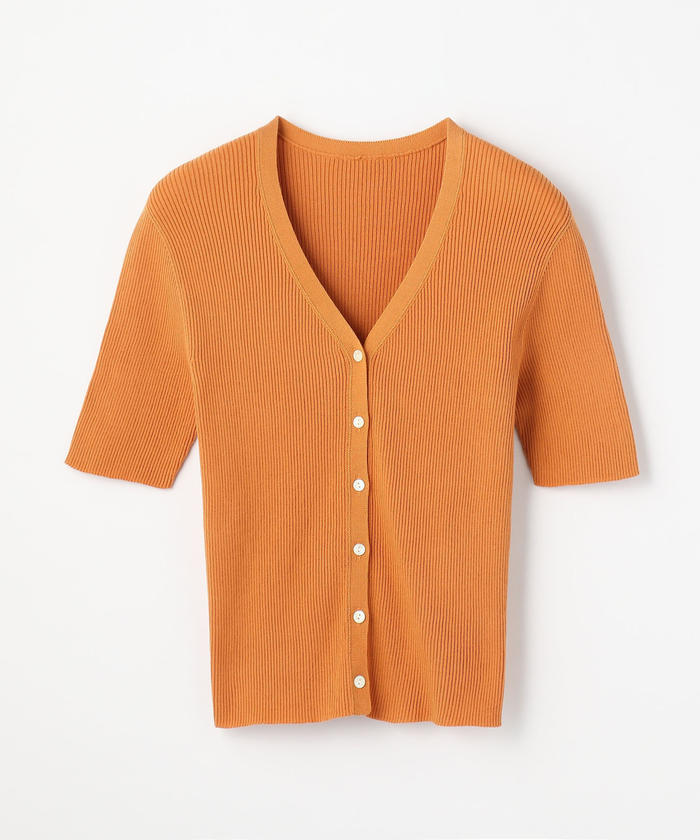専用 25SS MACPHEE コットンリブ クルーネックカーディガン 綿 MACPHEE カーディガン コットンリブ クルーネックカーディガン