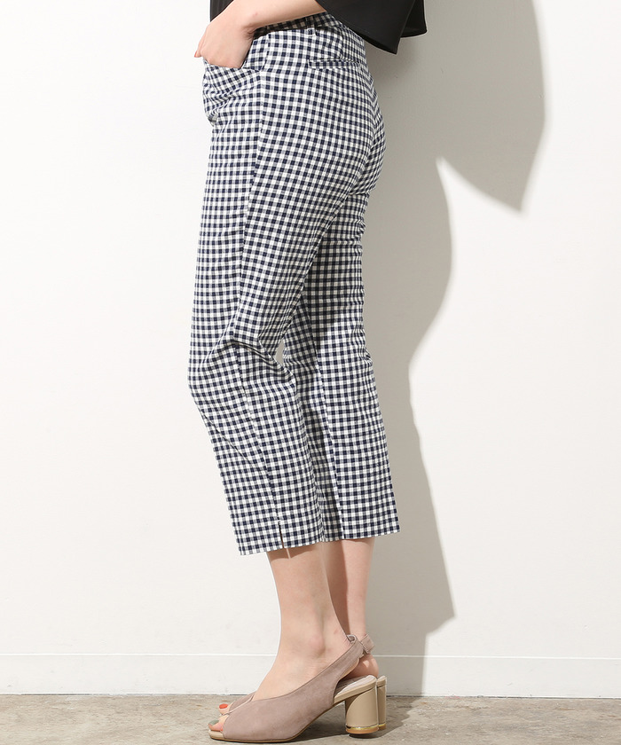 セール 70%OFF】サテンストレッチサブリナパンツ(500882795
