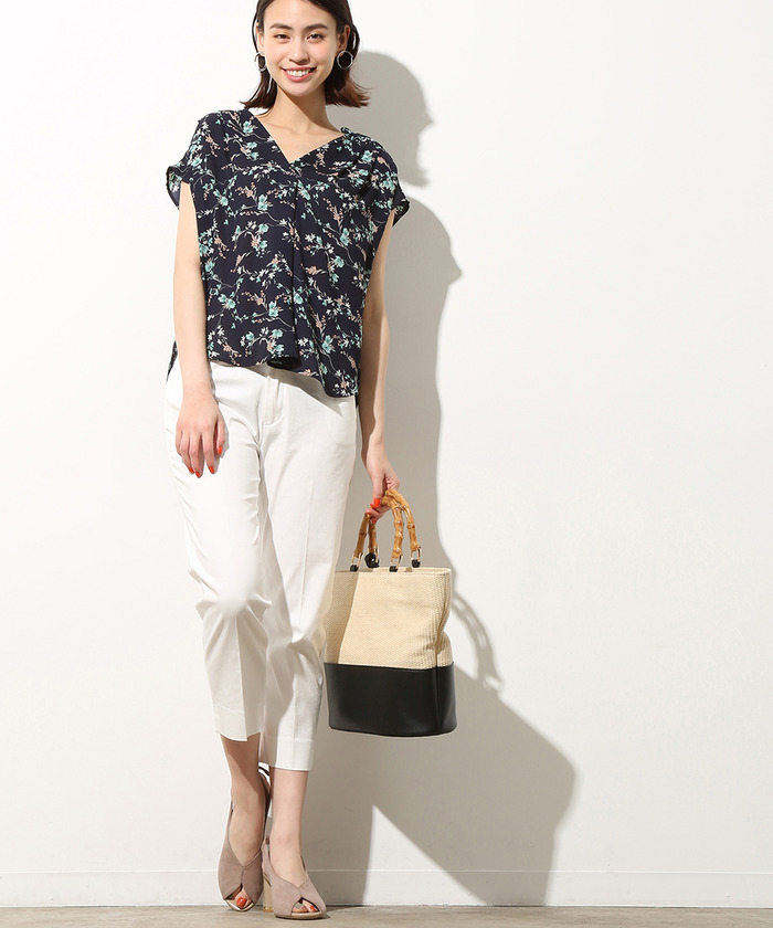 セール 70%OFF】サテンストレッチサブリナパンツ(500882795