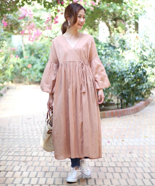 セール Web限定 インド綿カシュクールワンピース ブージュルード Bou Jeloud D Fashion